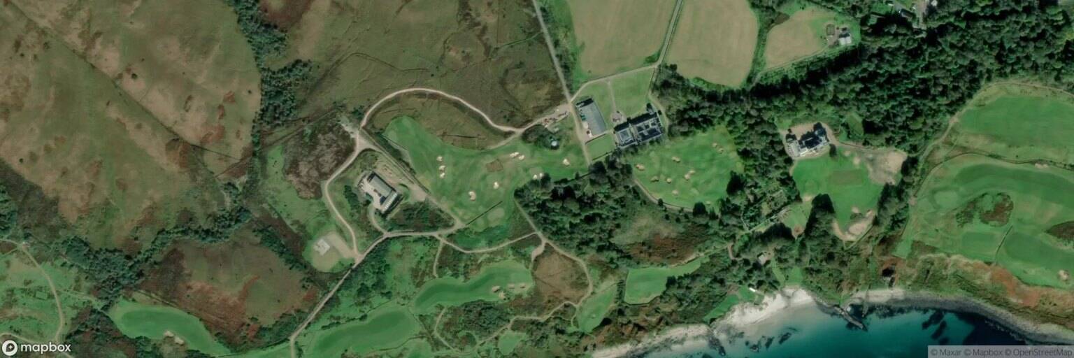 Aerial view of Ardfin Golf Course, Isle of Jura
