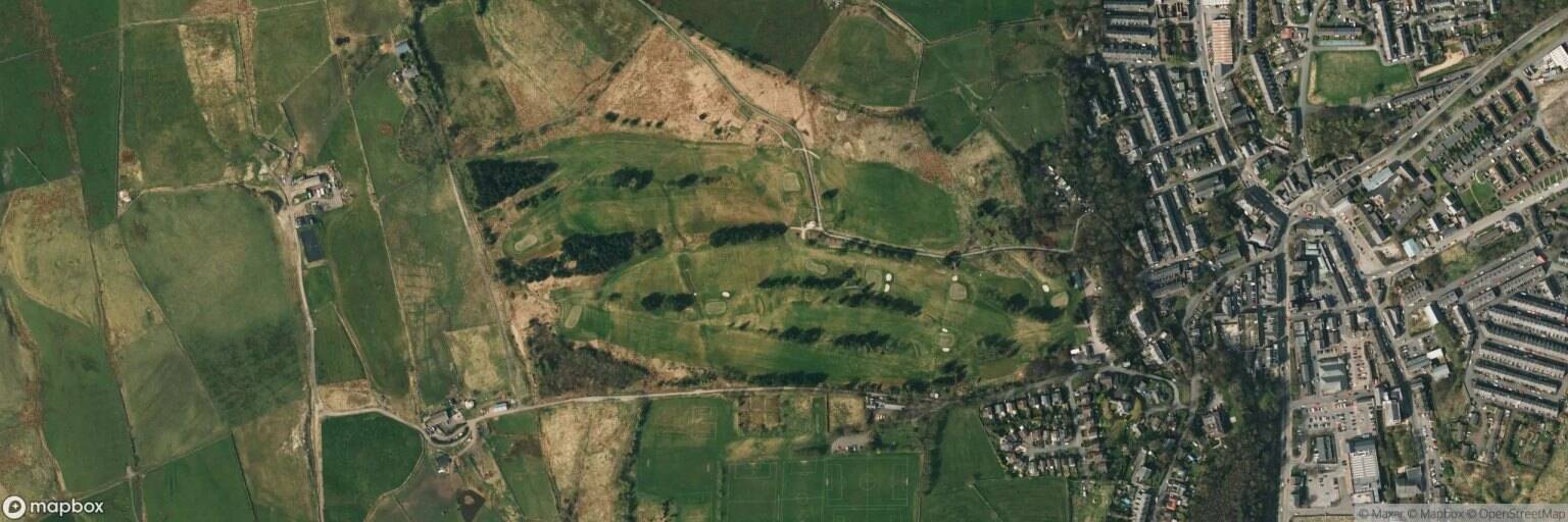 Aerial view of Bacup Golf Course, Bacup