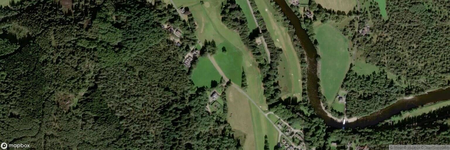 Aerial view of Balmoral Castle Golf Course, Ballater