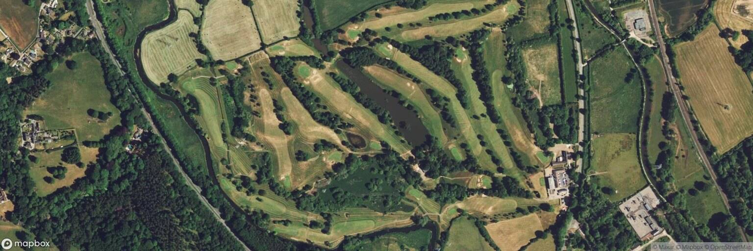 Aerial view of Barlaston Golf Club, Stoke-on-Trent