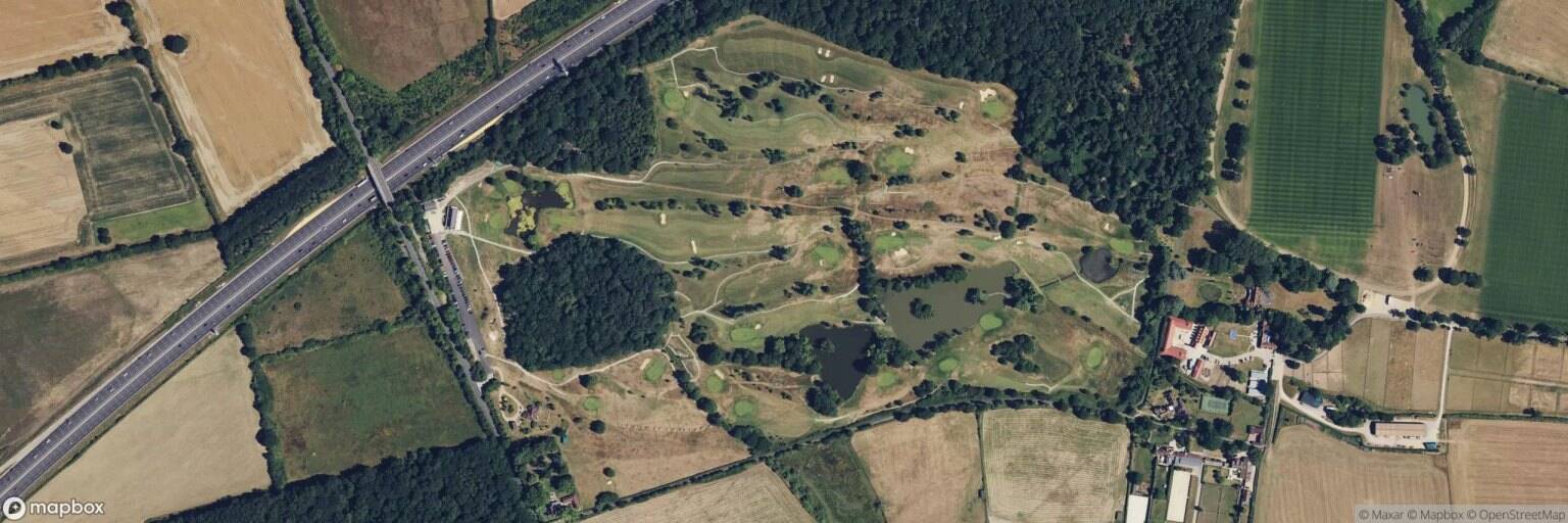 Aerial view of Billingbear Park Golf Club, Wokingham