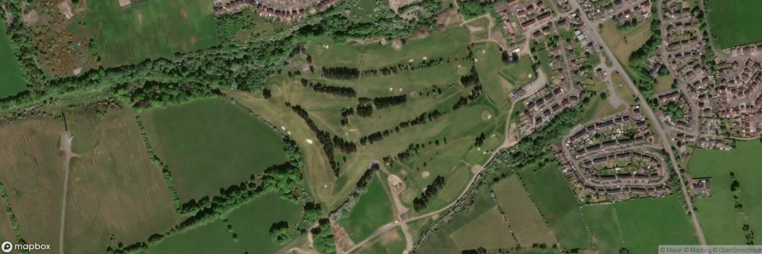 Aerial view of Braes Golf Centre, Maddiston