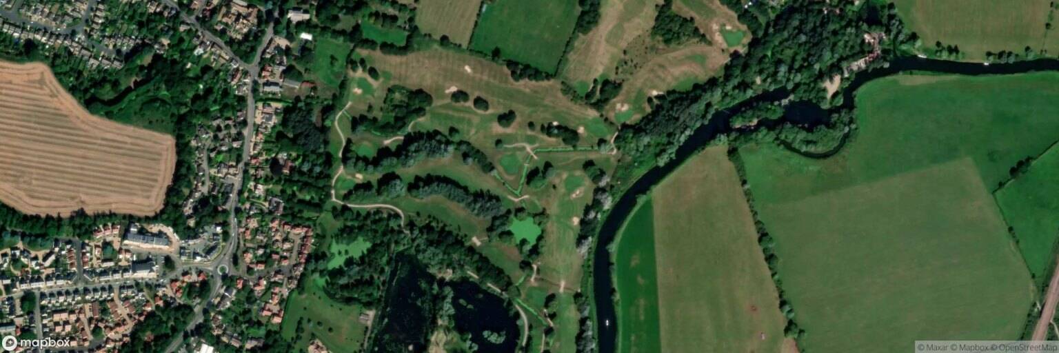 Aerial view of Brampton Park Golf Club, Huntingdon