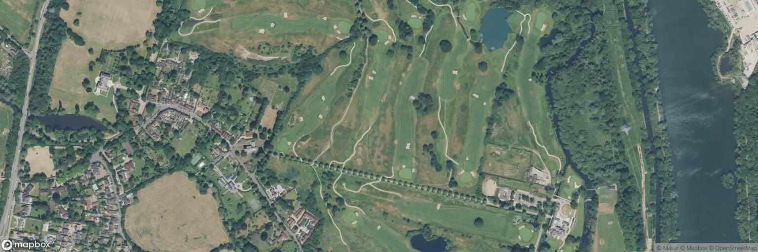 Aerial view of Buckinghamshire Golf Club, Denham