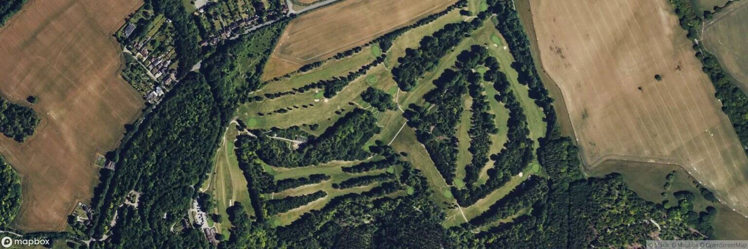 Aerial view of Chiltern Forest Golf Course, Aylesbury