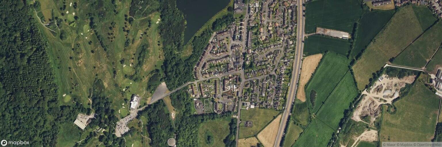 Aerial view of Clandeboye Golf Club, Newtownards