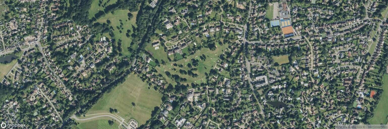 Aerial view of Claremont Park Golf Course, Esher