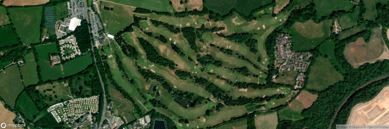 Aerial view of Dainton Park Golf Club, Newton Abbot