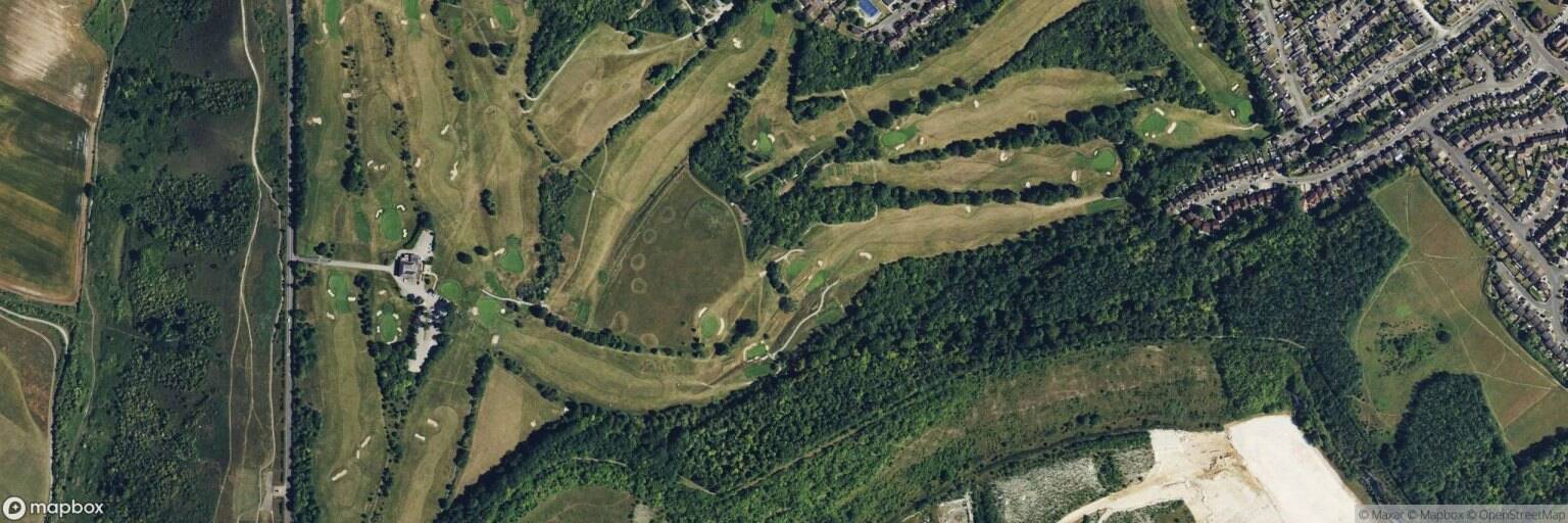 Aerial view of Dunstable Downs Golf Club, Dunstable