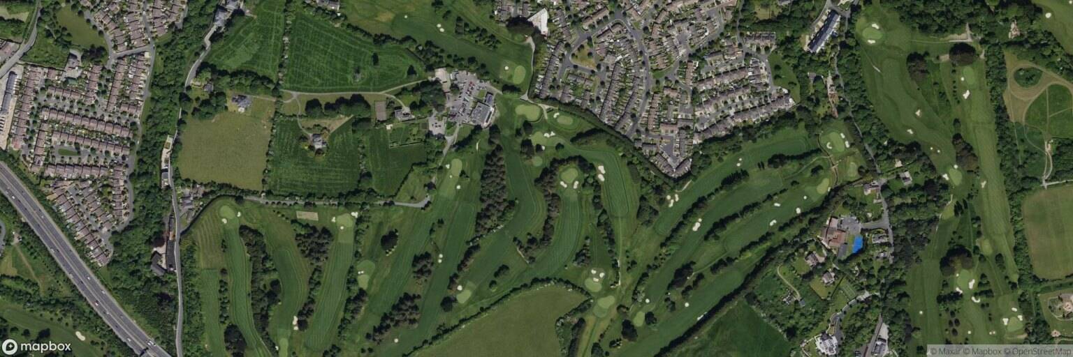 Aerial view of Edmondstown Golf Club, Rathfarnham