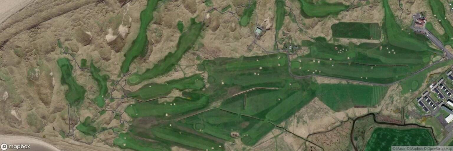 Aerial view of Enniscrone Golf Club, Enniscrone