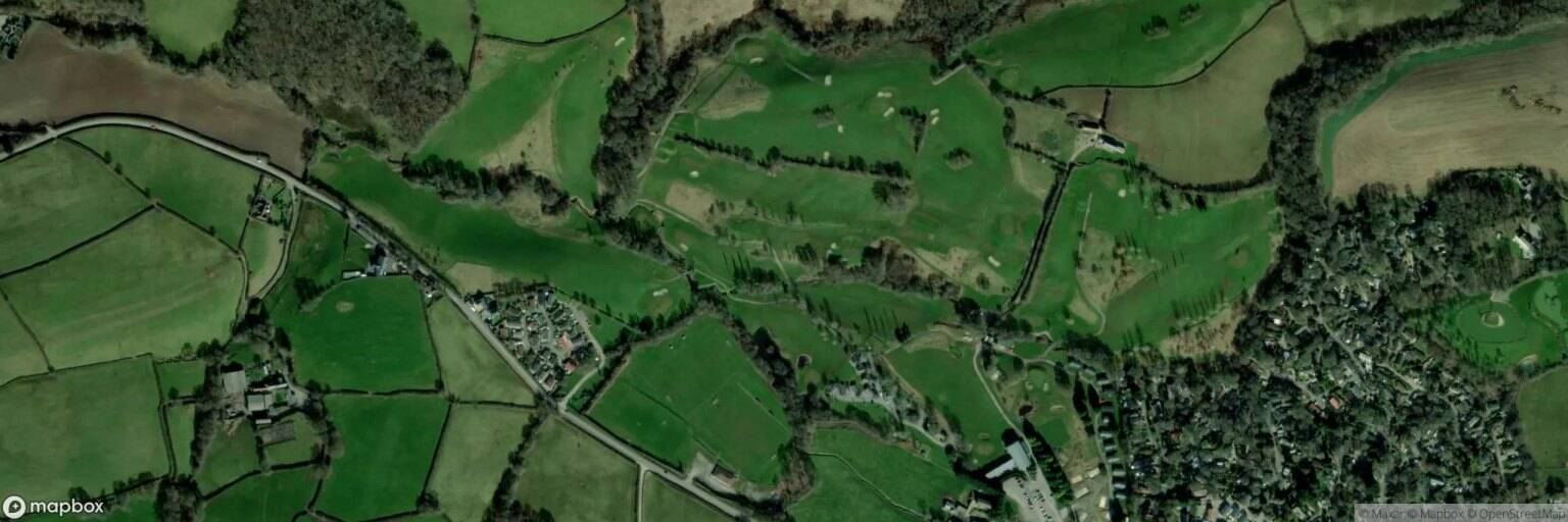 Aerial view of Fingle Glen Golf Hotel, Exeter