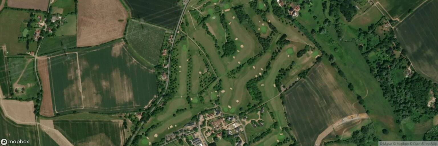 Aerial view of Fynn Valley Golf Club, Ipswich