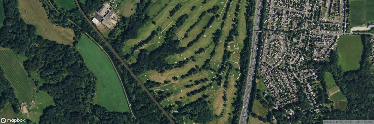 Aerial view of Gathurst Golf Club, Wigan