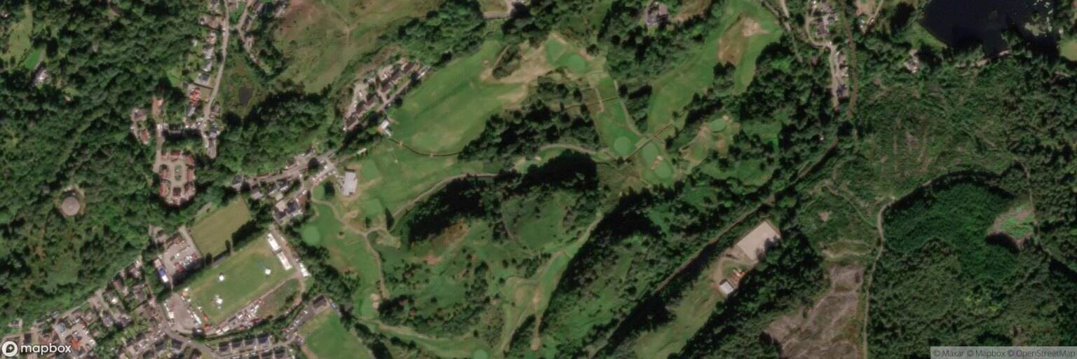 Aerial view of Glencruitten Golf Club, Oban