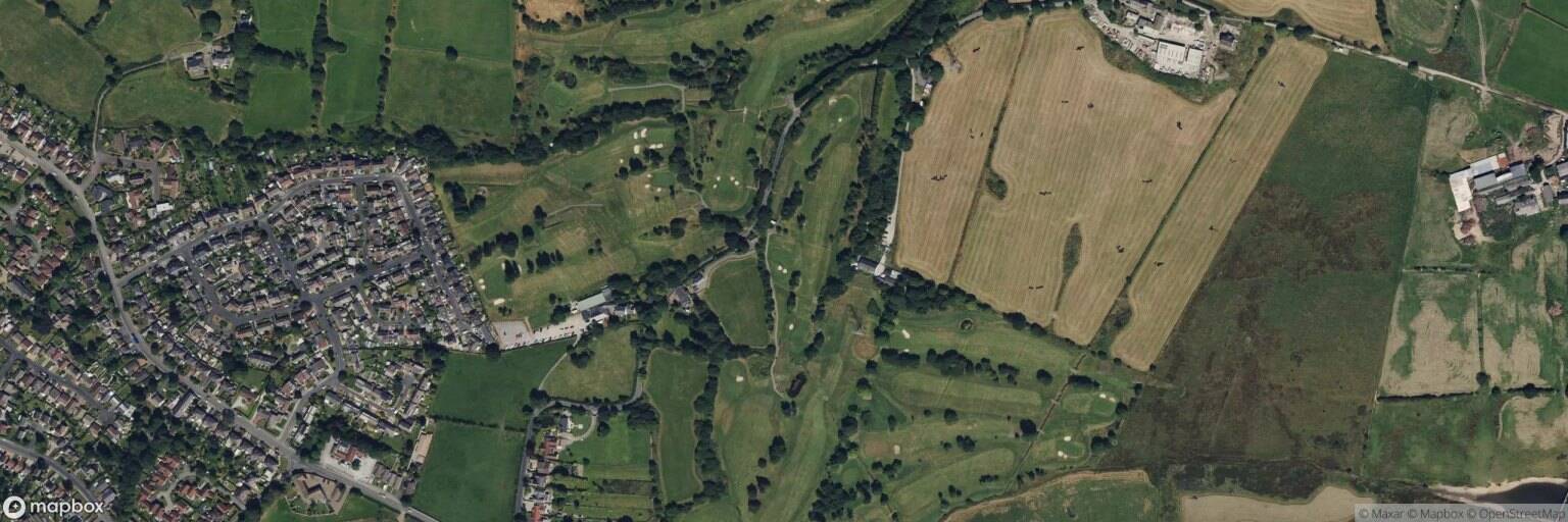 Aerial view of Harwood Golf Club, Bolton