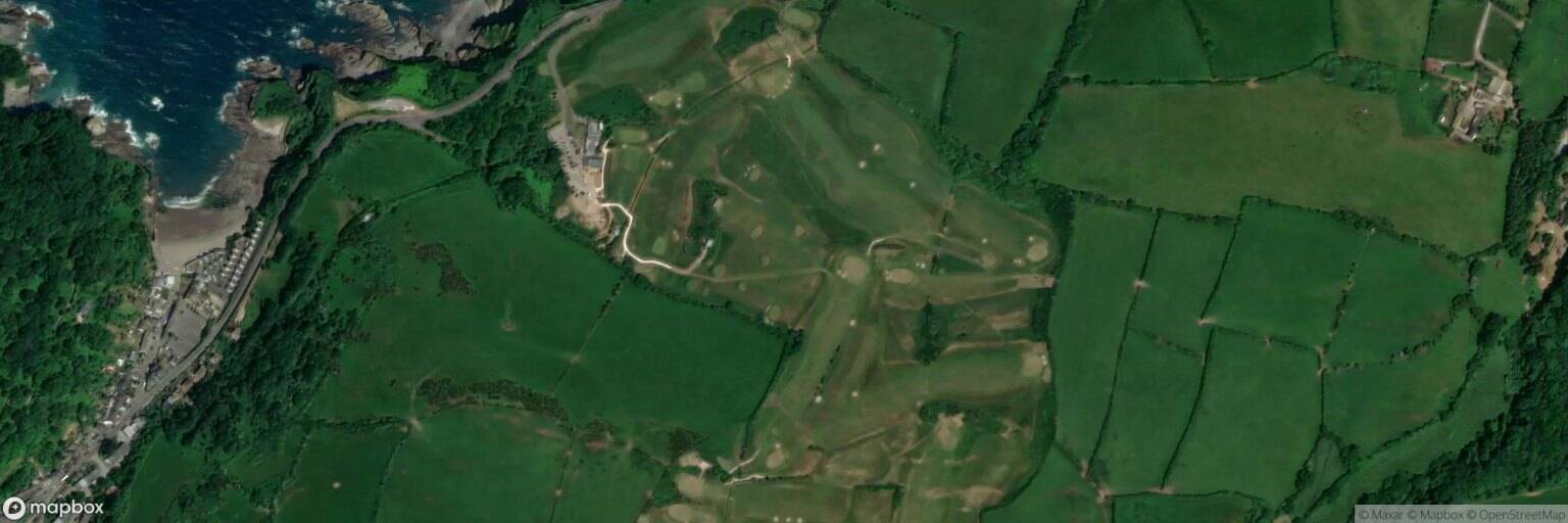 Aerial view of Ilfracombe Golf Club, North Devon