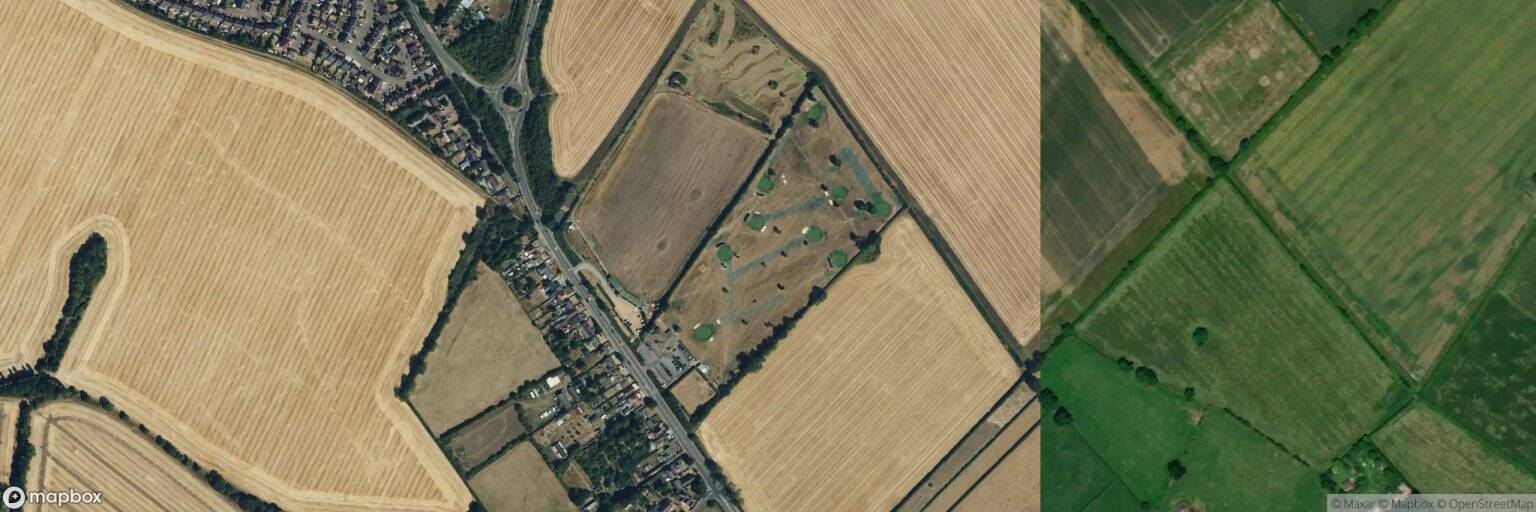 Aerial view of John White Golf Club, Rushden