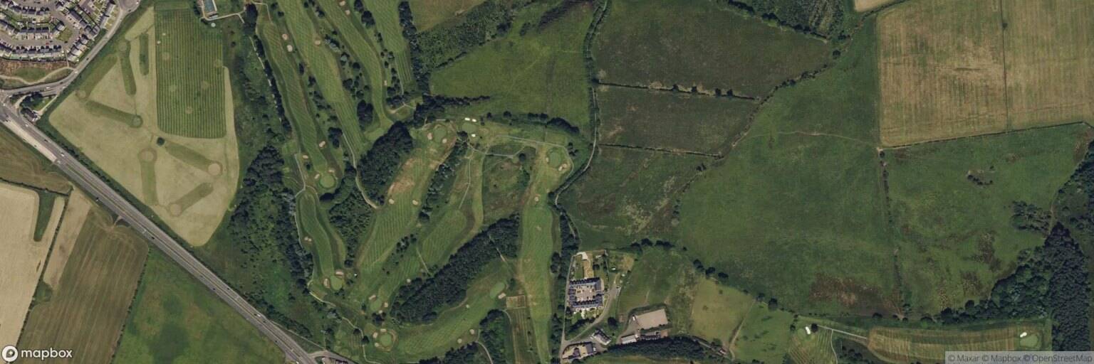 Aerial view of Kirkhill Golf Club, Glasgow