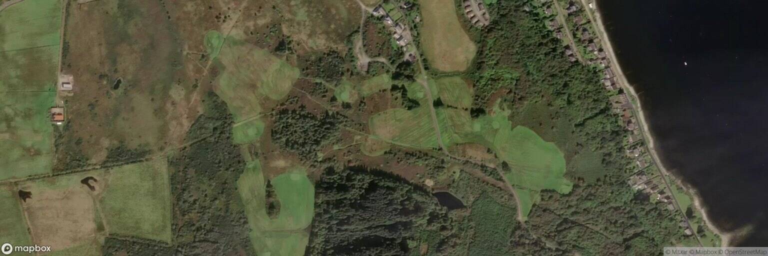 Aerial view of Kyles of Bute Golf Club, Kames
