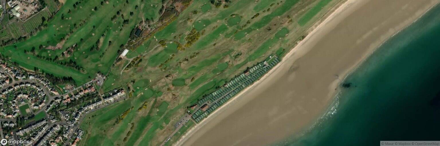 Aerial view of Leven Links Golf Course, Leven