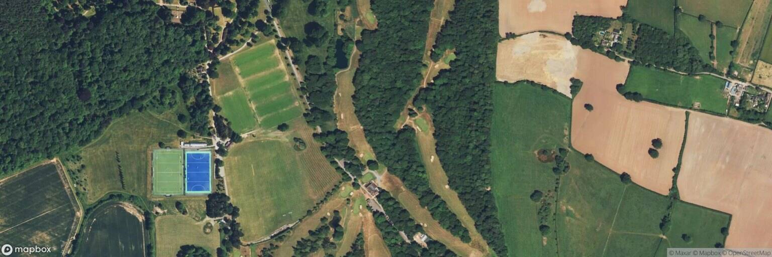 Aerial view of Lilleshall Golf Club, Newport