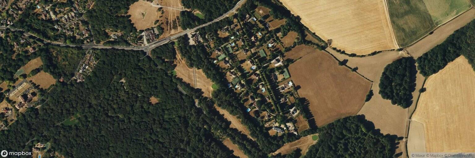 Aerial view of Limpsfield Chart Golf Club, Oxted