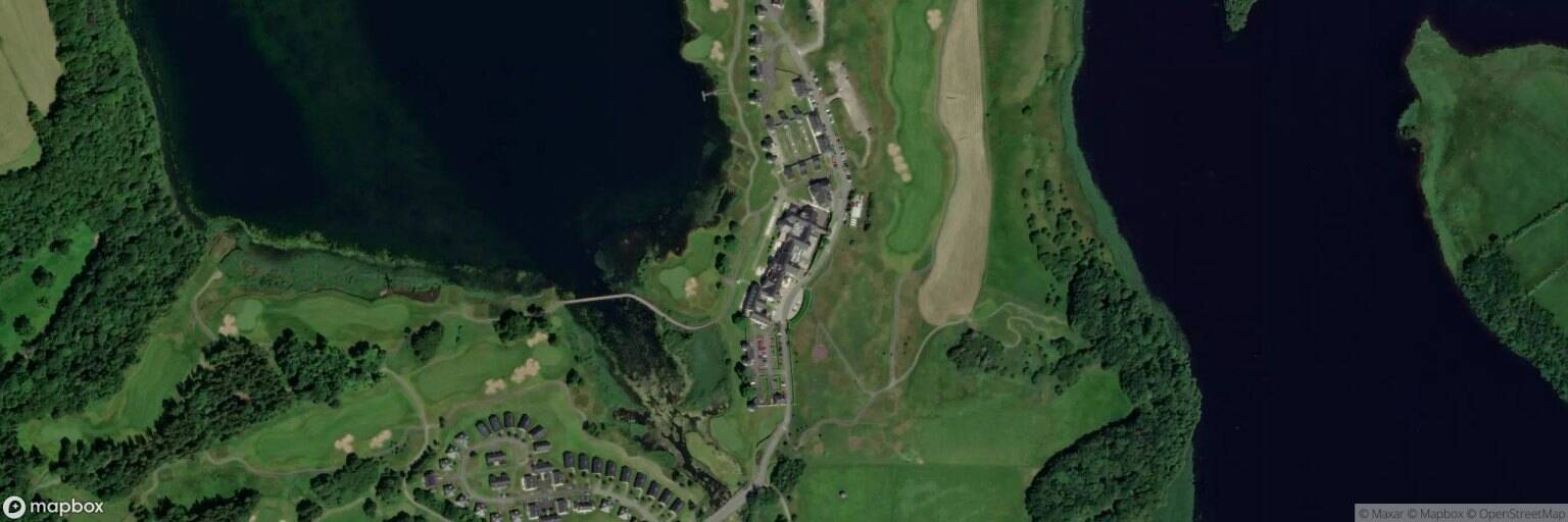 Aerial view of Lough Erne Resort, Enniskillen