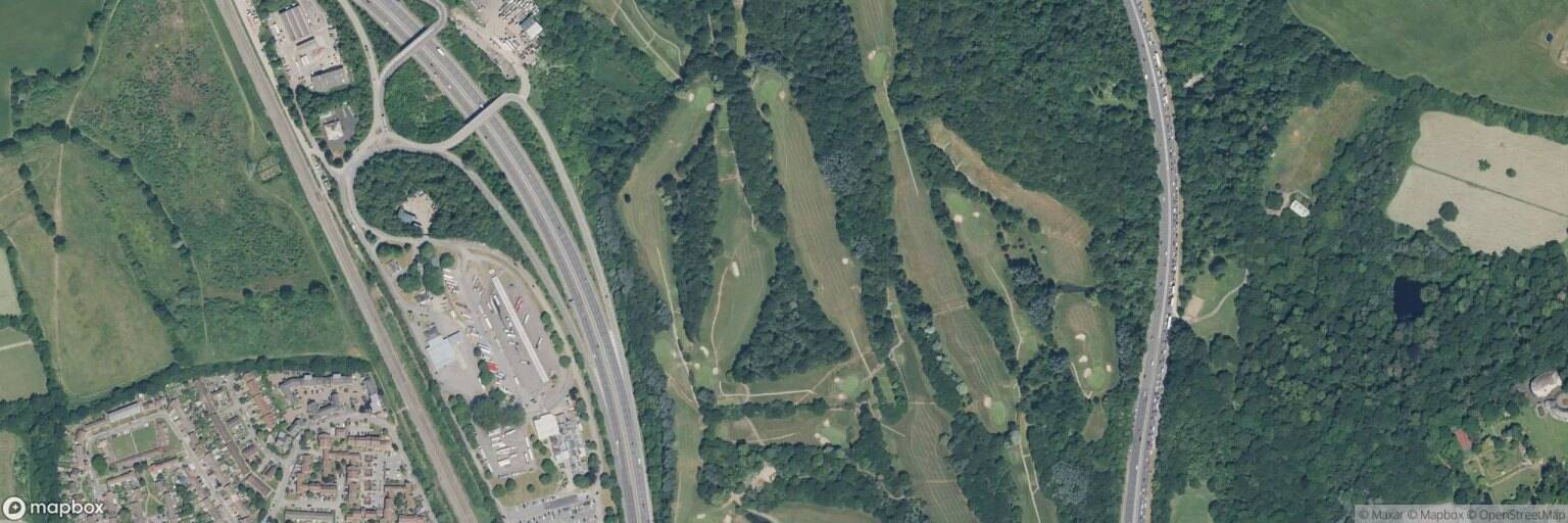 Aerial view of Mill Hill Golf Club, London