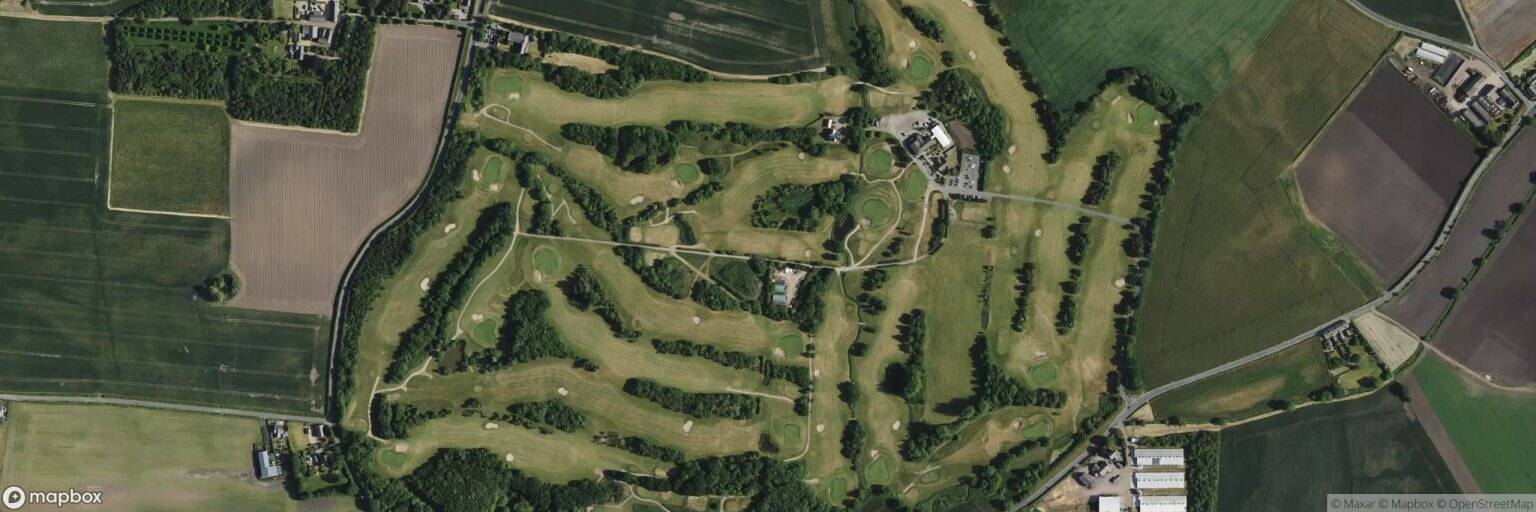 Aerial view of Mossock Hall Golf Club, Bickerstaffe