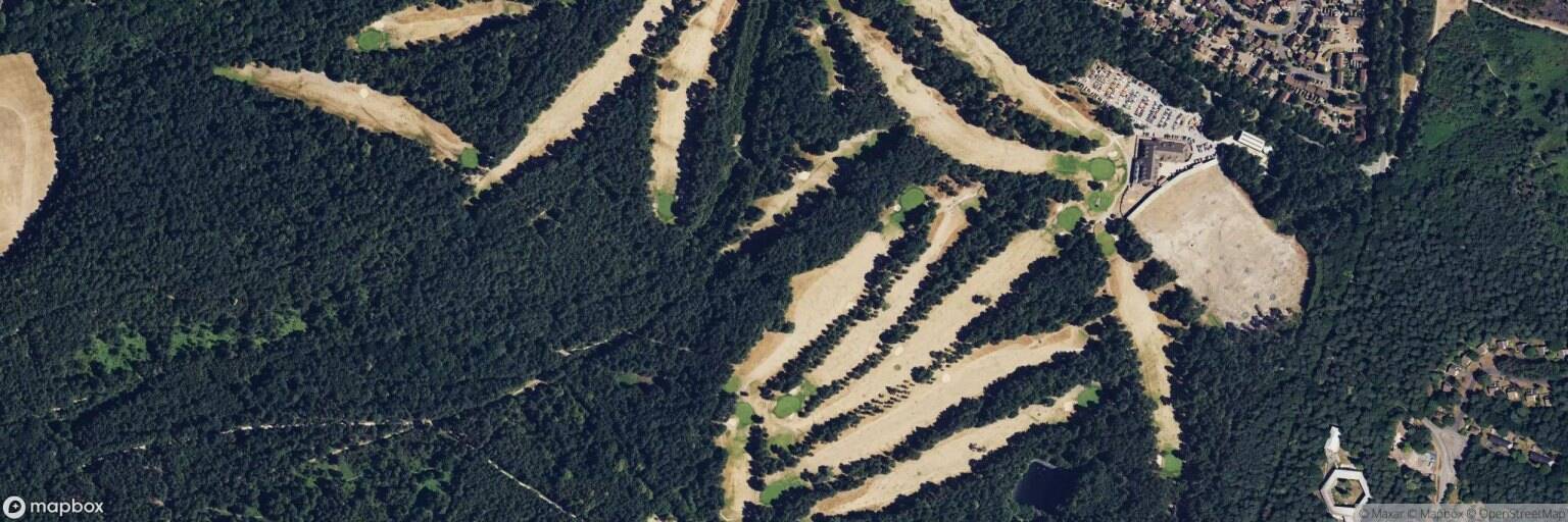 Aerial view of Pine Ridge Golf Club, Camberley