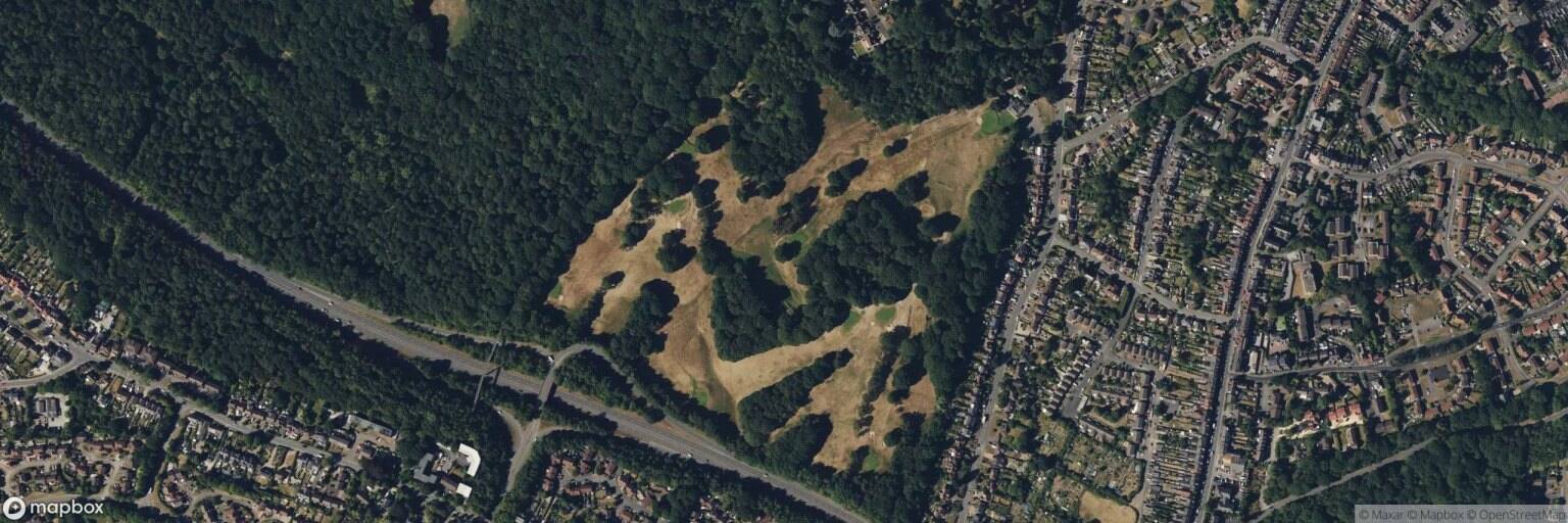 Aerial view of Pitcheroak Golf Course, Redditch