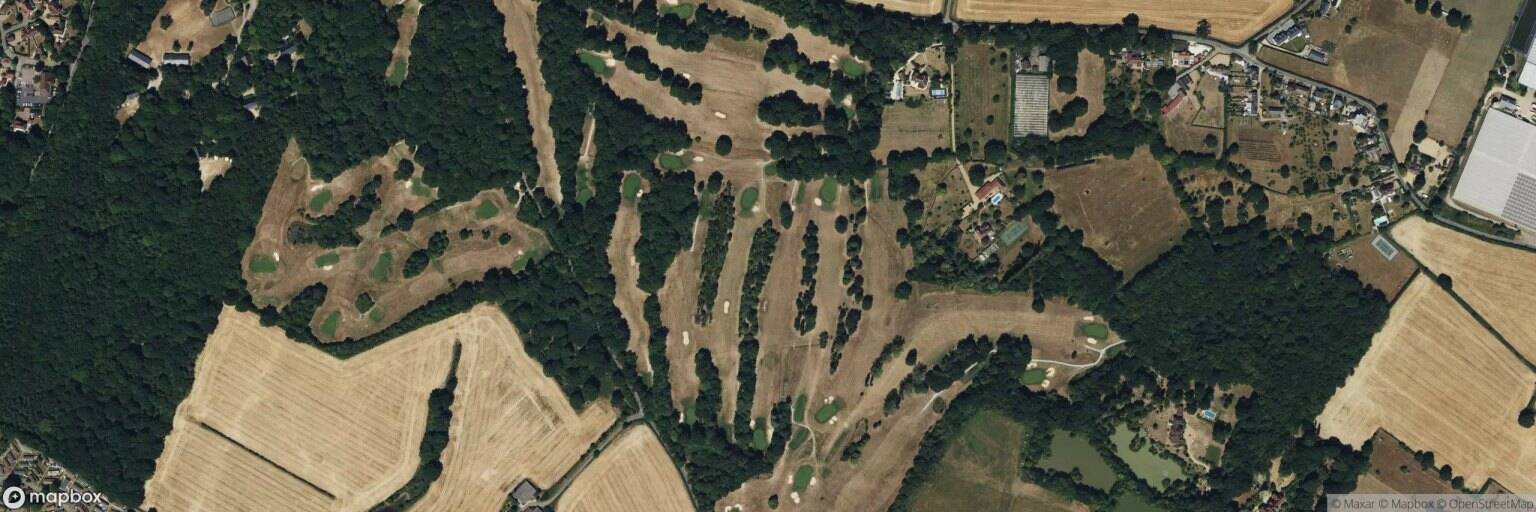 Aerial view of Poult Wood Golf Centre, Tonbridge