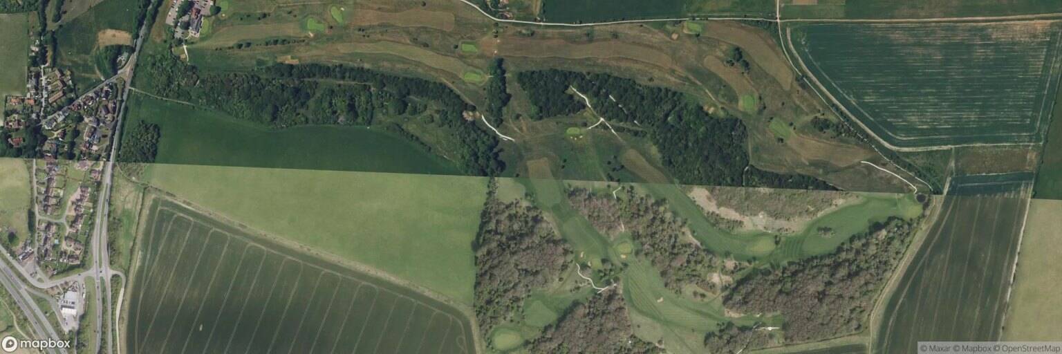 Aerial view of Pyecombe Golf Club, Pyecombe