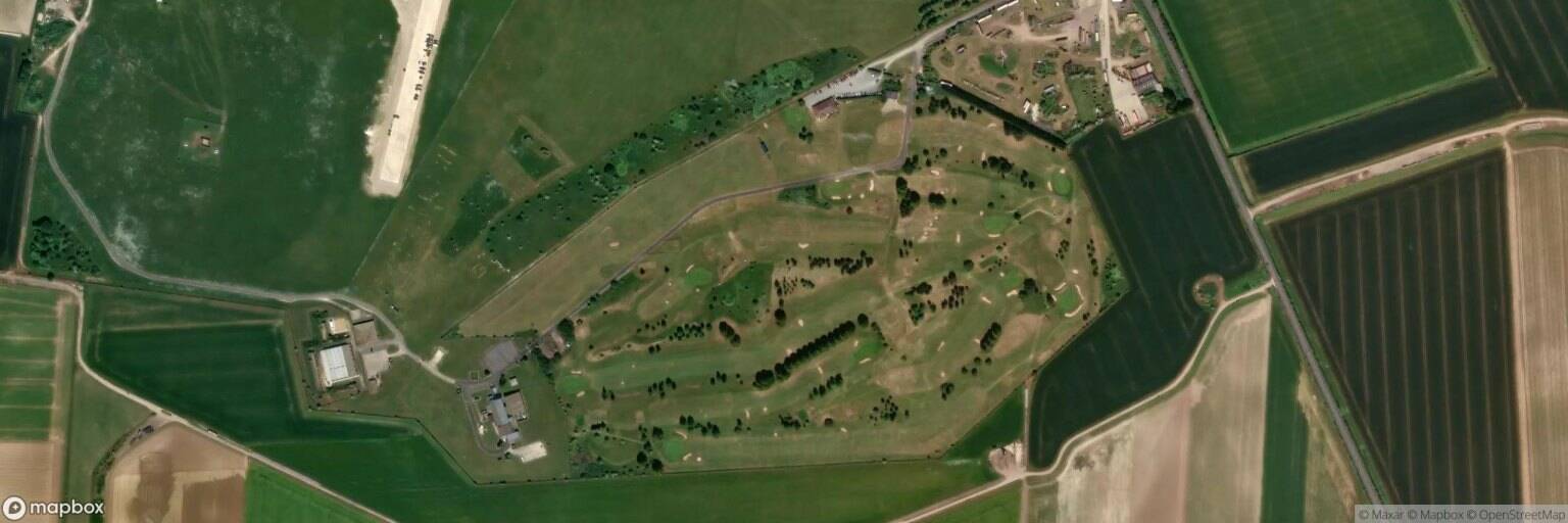 Aerial view of RAF Feltwell Golf Course, Feltwell