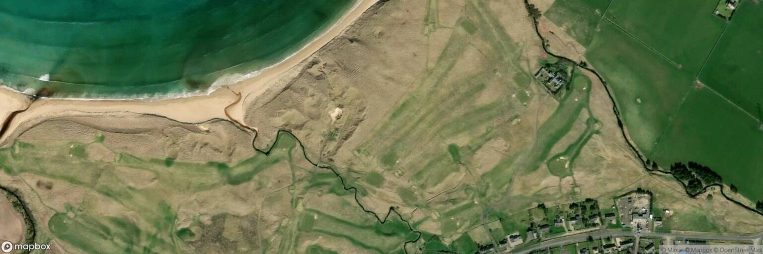 Aerial view of Reay Golf Club, Thurso