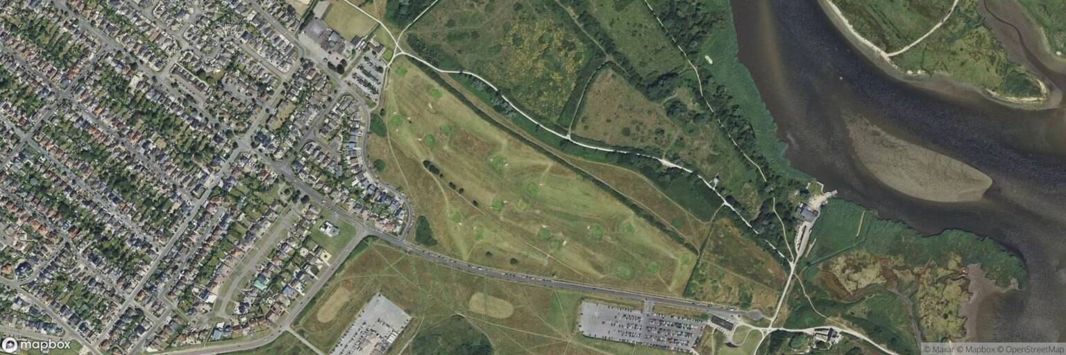 Aerial view of Solent Meads Golf Centre, Bournemouth