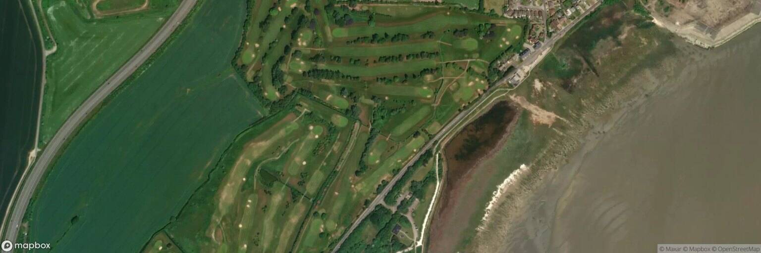 Aerial view of St Augustine's Golf Club, Ramsgate