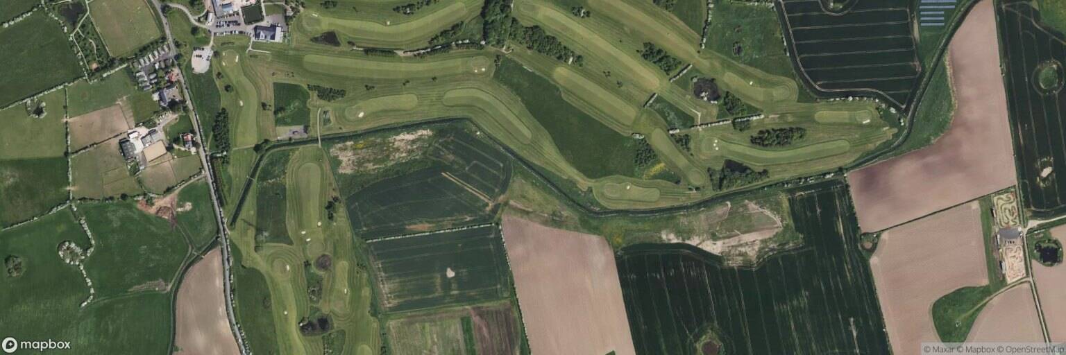 Aerial view of Staining Lodge Golf Course, Blackpool