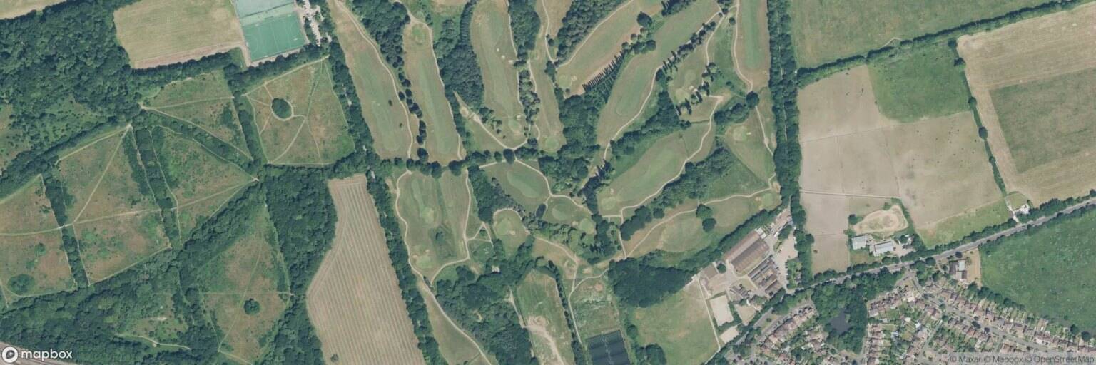Aerial view of Trent Park Golf Course, London