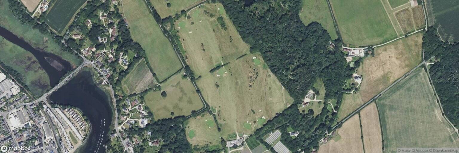 Aerial view of Walhampton Golf Club, Lymington