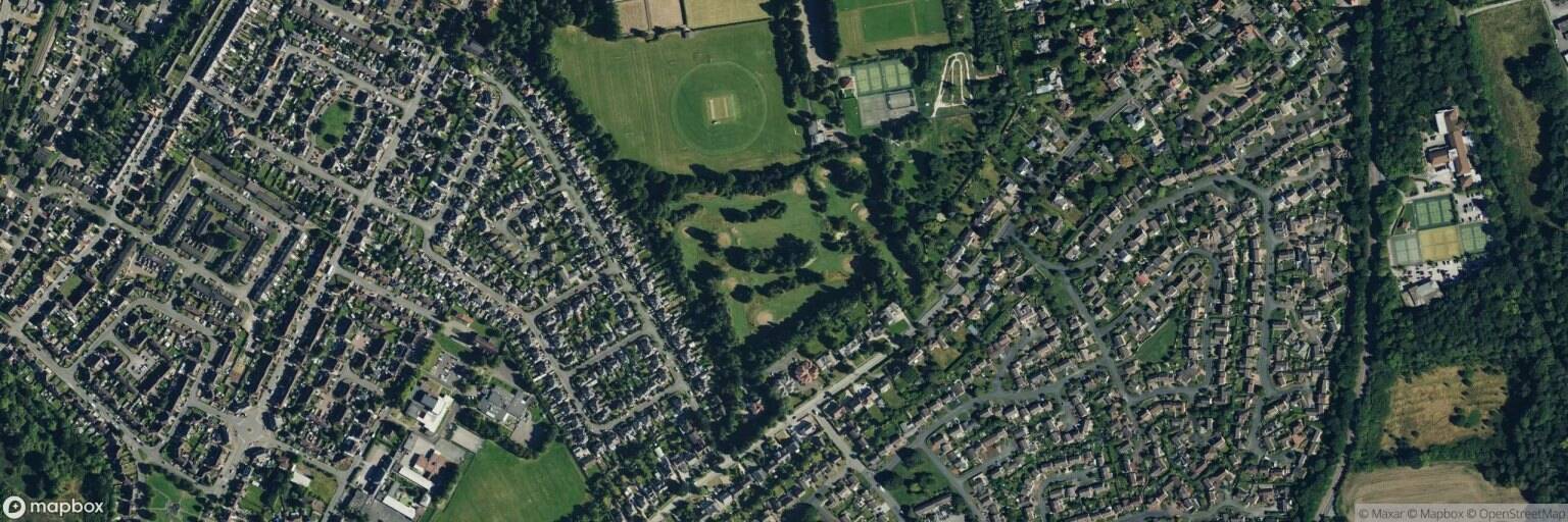 Aerial view of Westminster Park Golf Course, Chester