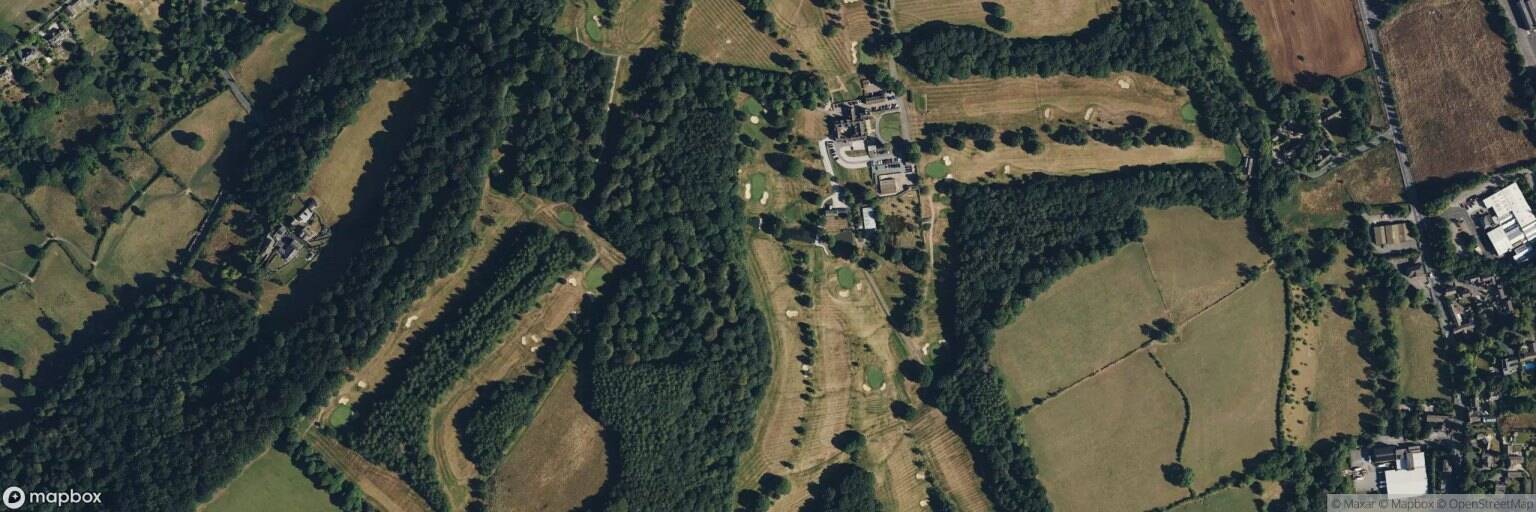 Aerial view of Woodsome Hall Golf Club, Huddersfield